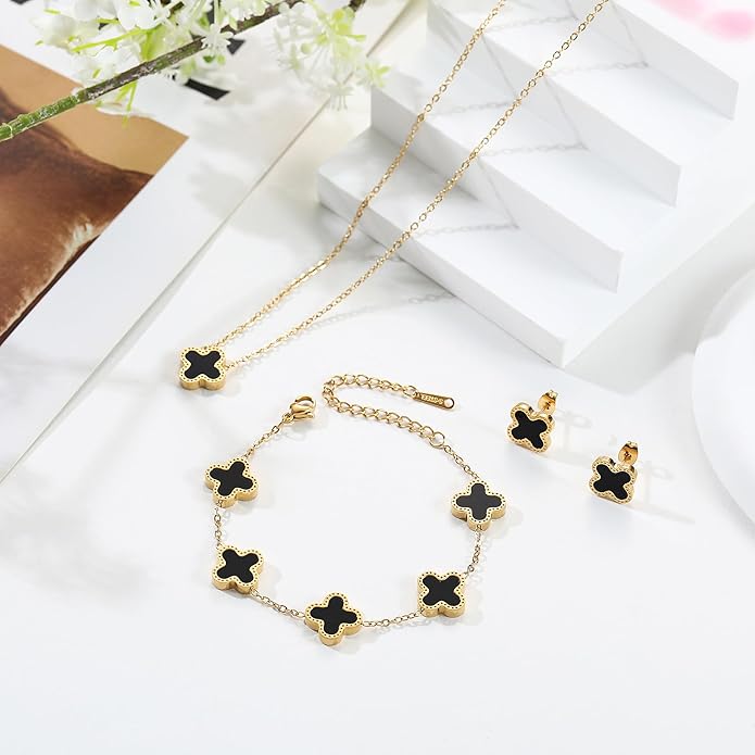 Stainless Steel Leaf Clover Set