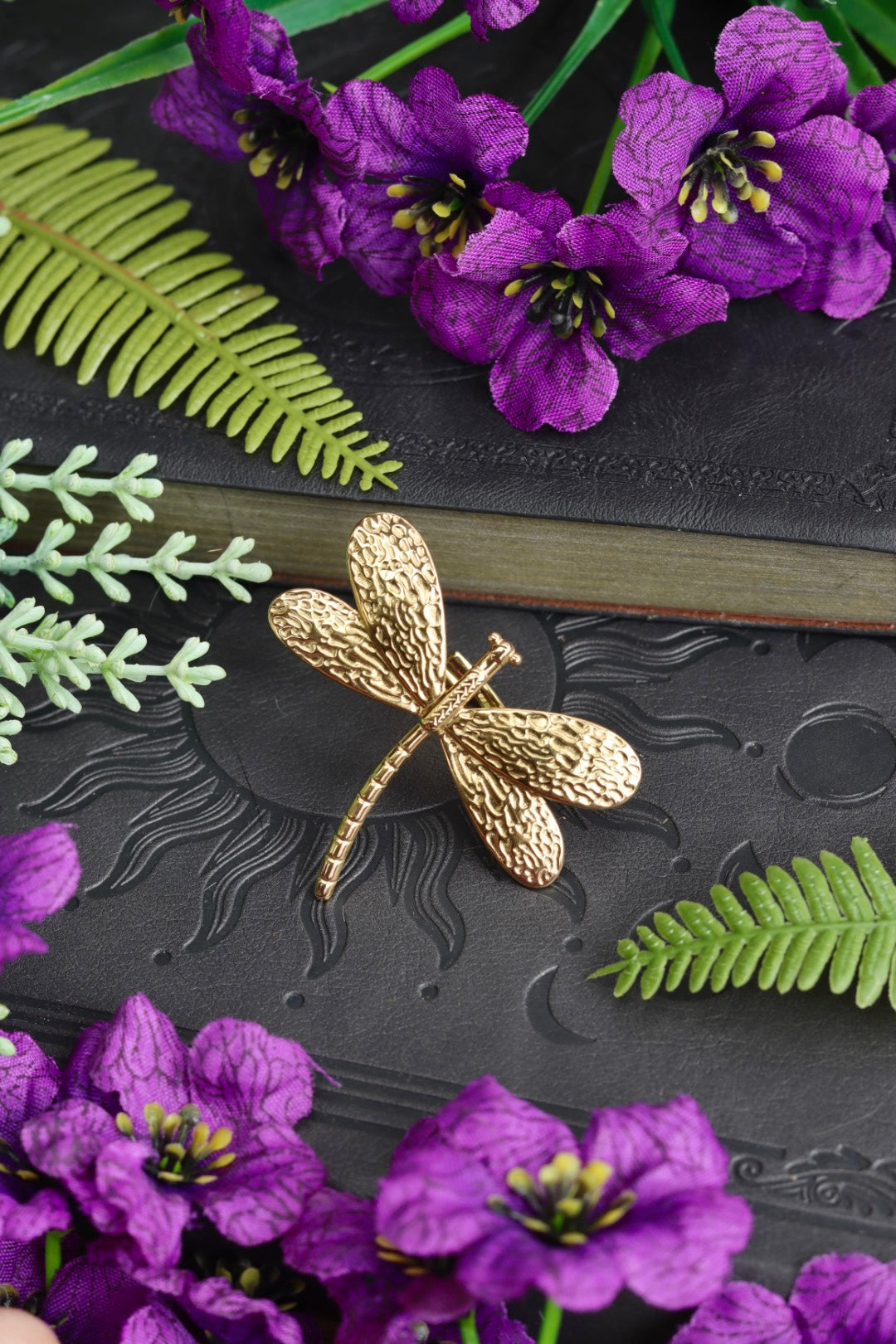 Golden DragonFly Adjustable Ring