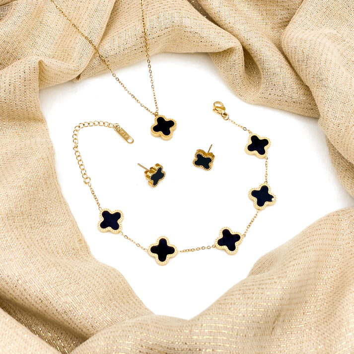 Stainless Steel Leaf Clover Set