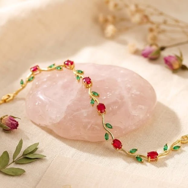 Crystal Floral Tulip Bracelet